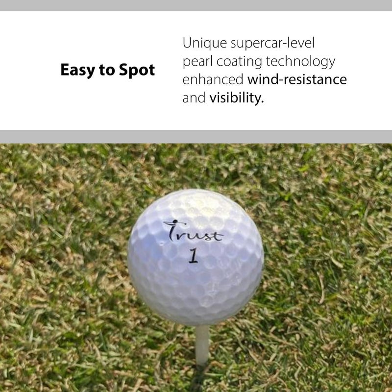 Trust Golf Ball I K8 Bison I Urethane Cover with Reactive Core I 3-Pcs I for Different Swing Speed I 12, 48, or 100 Balls I - Image 4